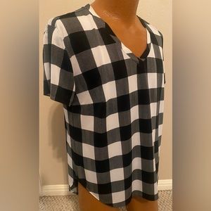 Checkered top in polyester